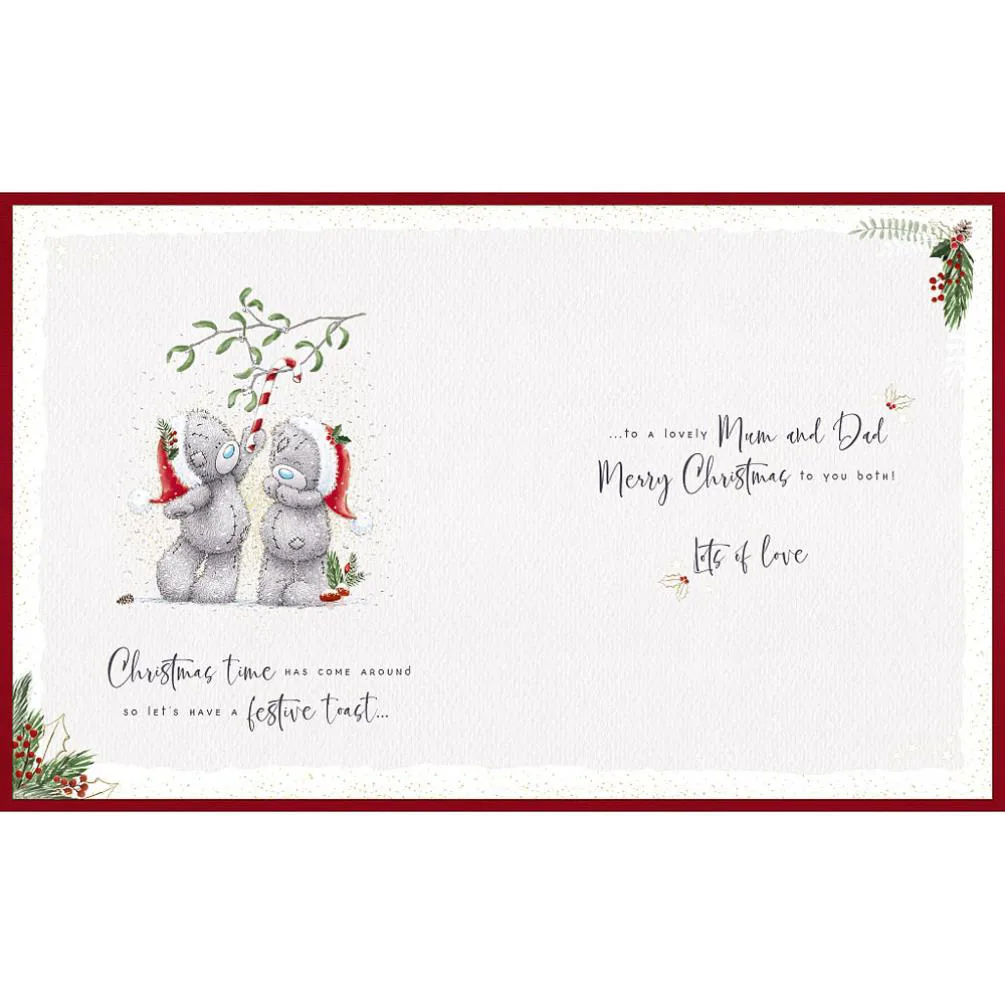 Mum & Dad Handmade Me to You Bear Christmas Card Extra Image 1
