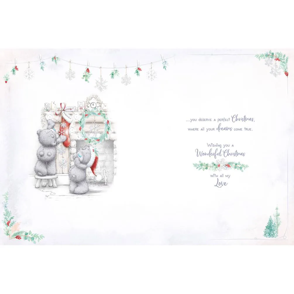 My Beautiful Wife Handmade Large Me to You Bear Christmas Card Extra Image 1