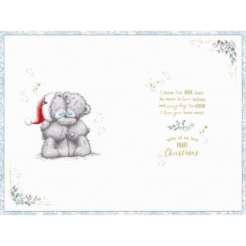 Beautiful Fiancée Handmade Me to You Bear Christmas Card Extra Image 1
