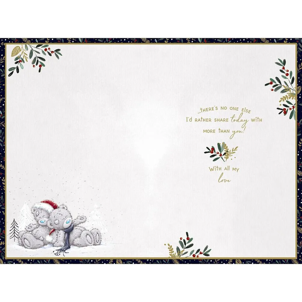 Fiancee Me to You Bear Handmade Christmas Card Extra Image 1