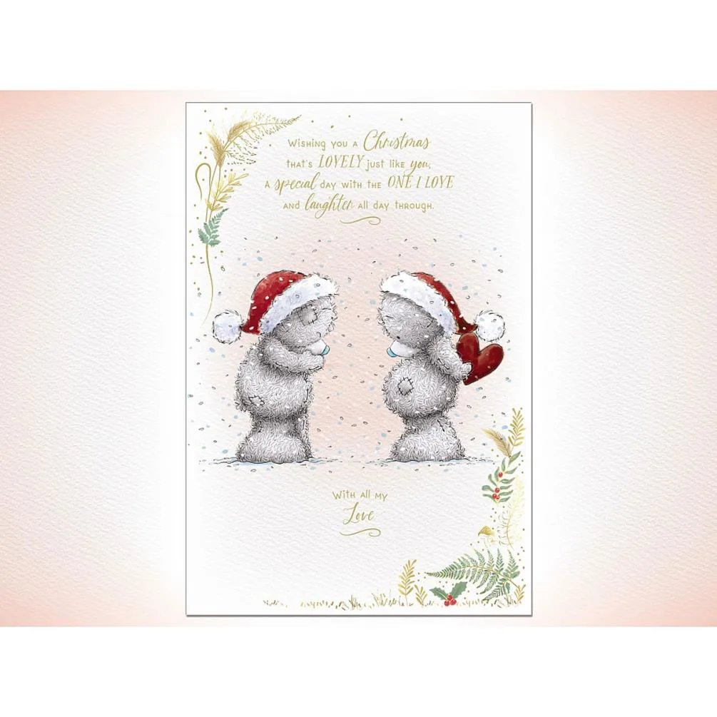 One I Love Me to You Bear Handmade Christmas Card Extra Image 1