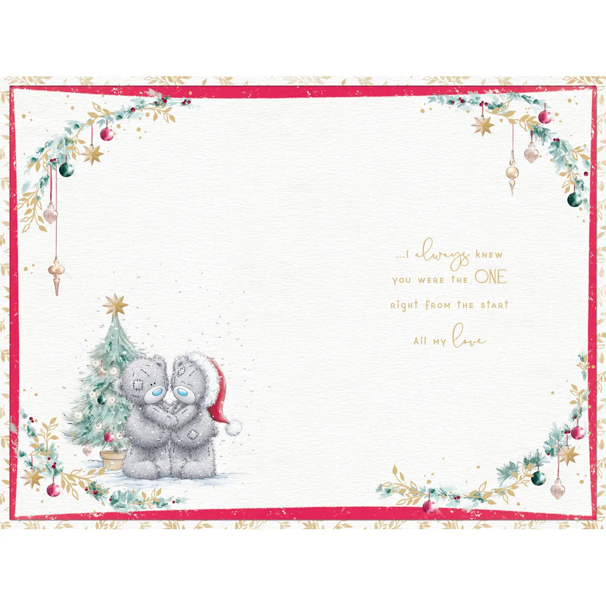 Lovely Fiancee Handmade Me to You Bear Christmas Card Extra Image 1