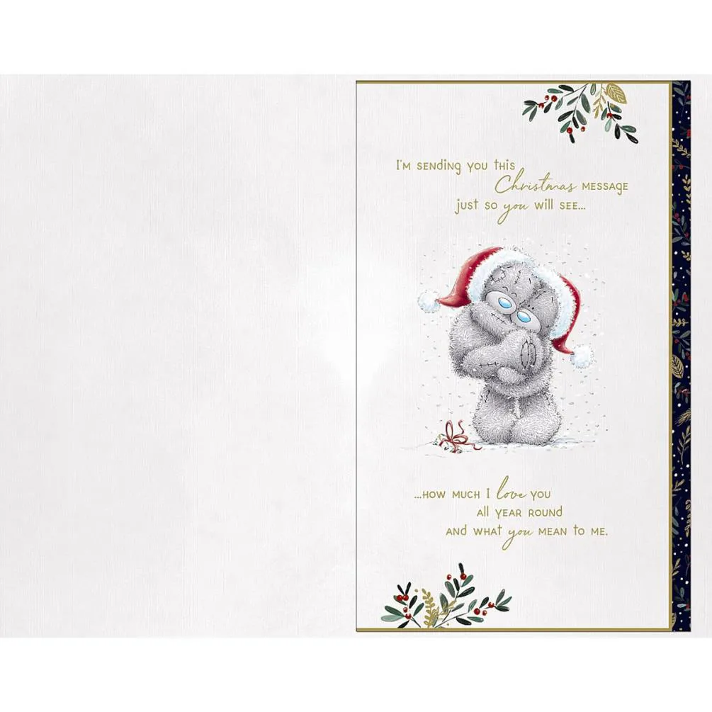 Lovely Fiancée Handmade Me to You Bear Christmas Card Extra Image 1