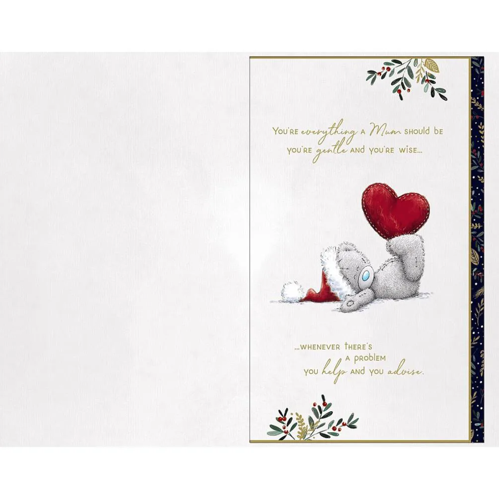 Mum Holding Heart Handmade Me to You Bear Christmas Card Extra Image 1