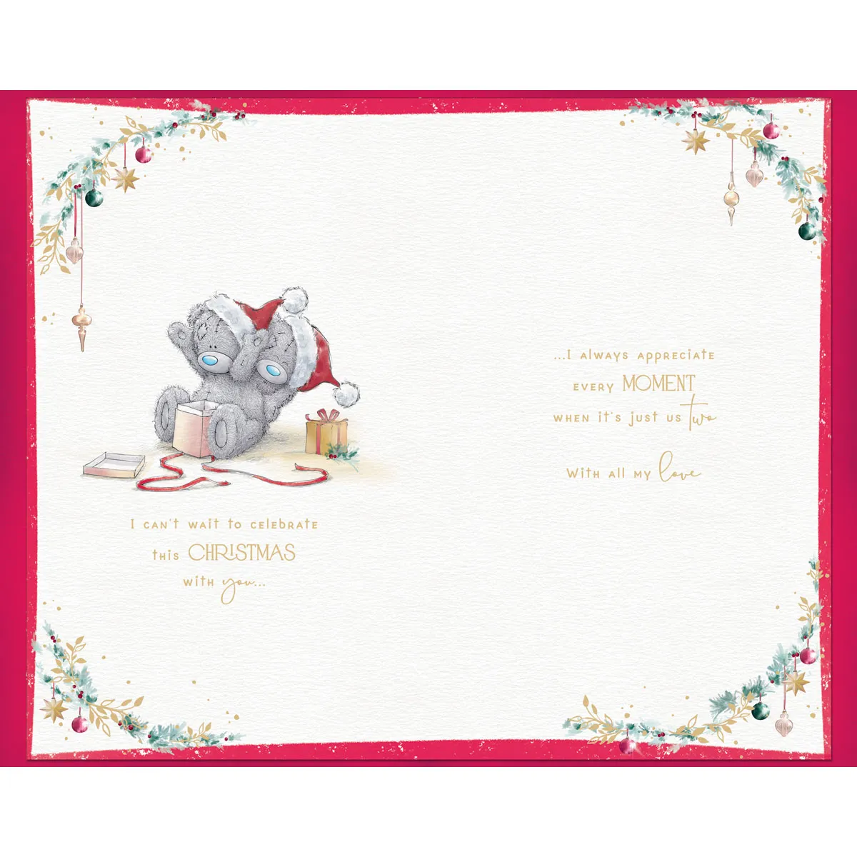 One I Love Handmade Me to You Bear Christmas Card Extra Image 2
