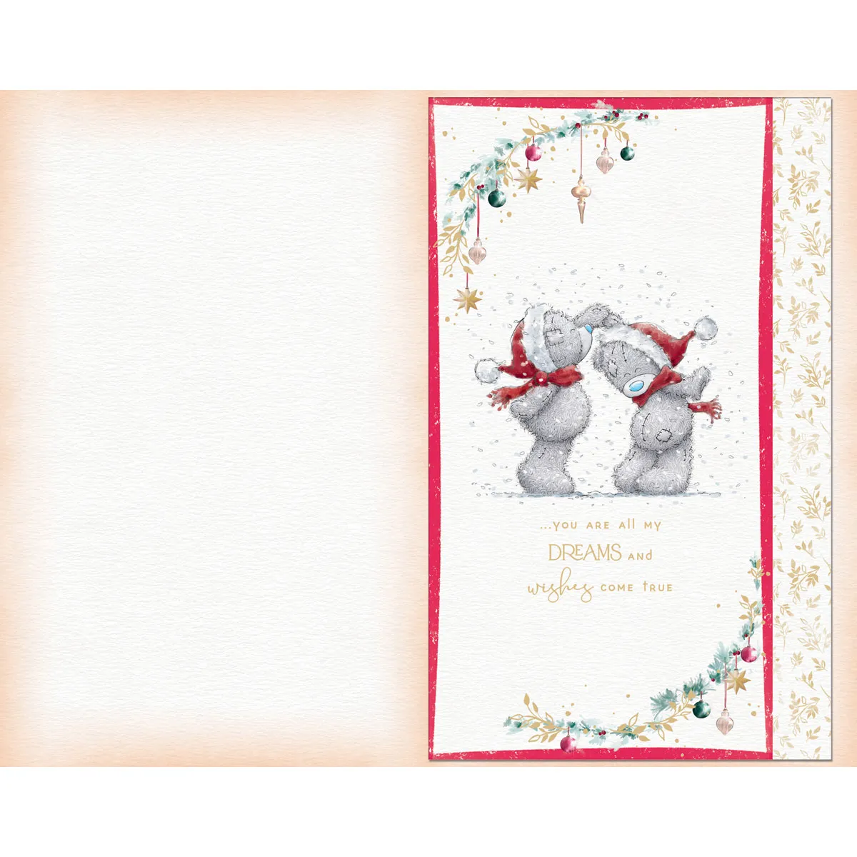 Beautiful Fiancee Handmade Me to You Bear Christmas Card Extra Image 1