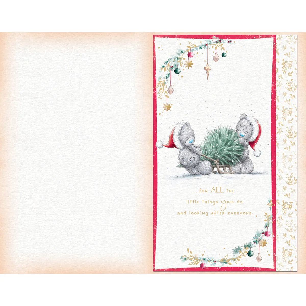 Lovely Mum Handmade Me to You Bear Christmas Card Extra Image 1