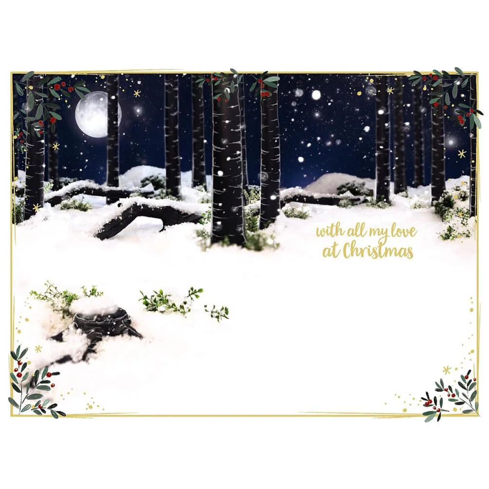 3D Holographic Beautiful Wife Me to You Bear Christmas Card Extra Image 1