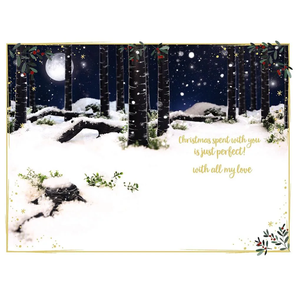 3D Holographic One I Love Me to You Bear Christmas Card Extra Image 1