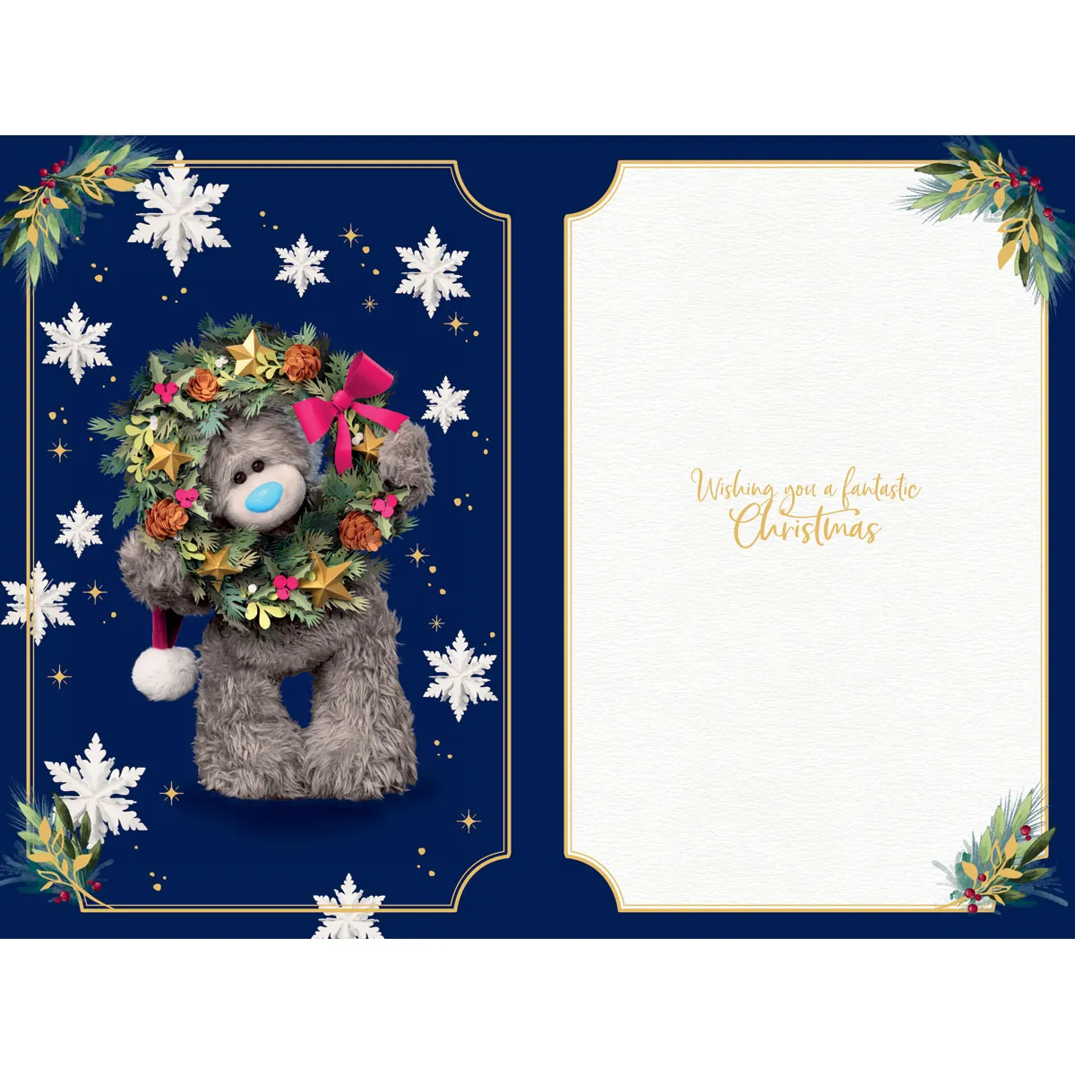 3D Holographic Wonderful Friend Me to You Bear Christmas Card Extra Image 1
