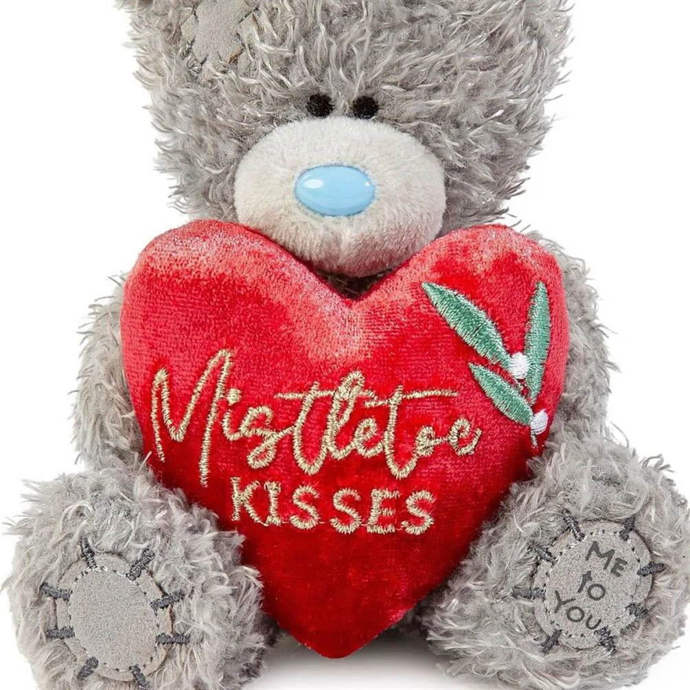 4" Holding Mistletoe Kisses Heart Me to You Bear Extra Image 2