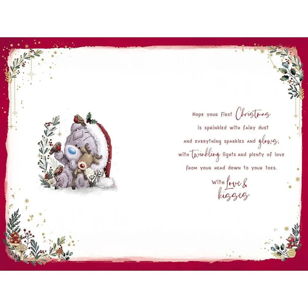 Baby Girl's 1st Christmas Me to You Bear Christmas Card Extra Image 1