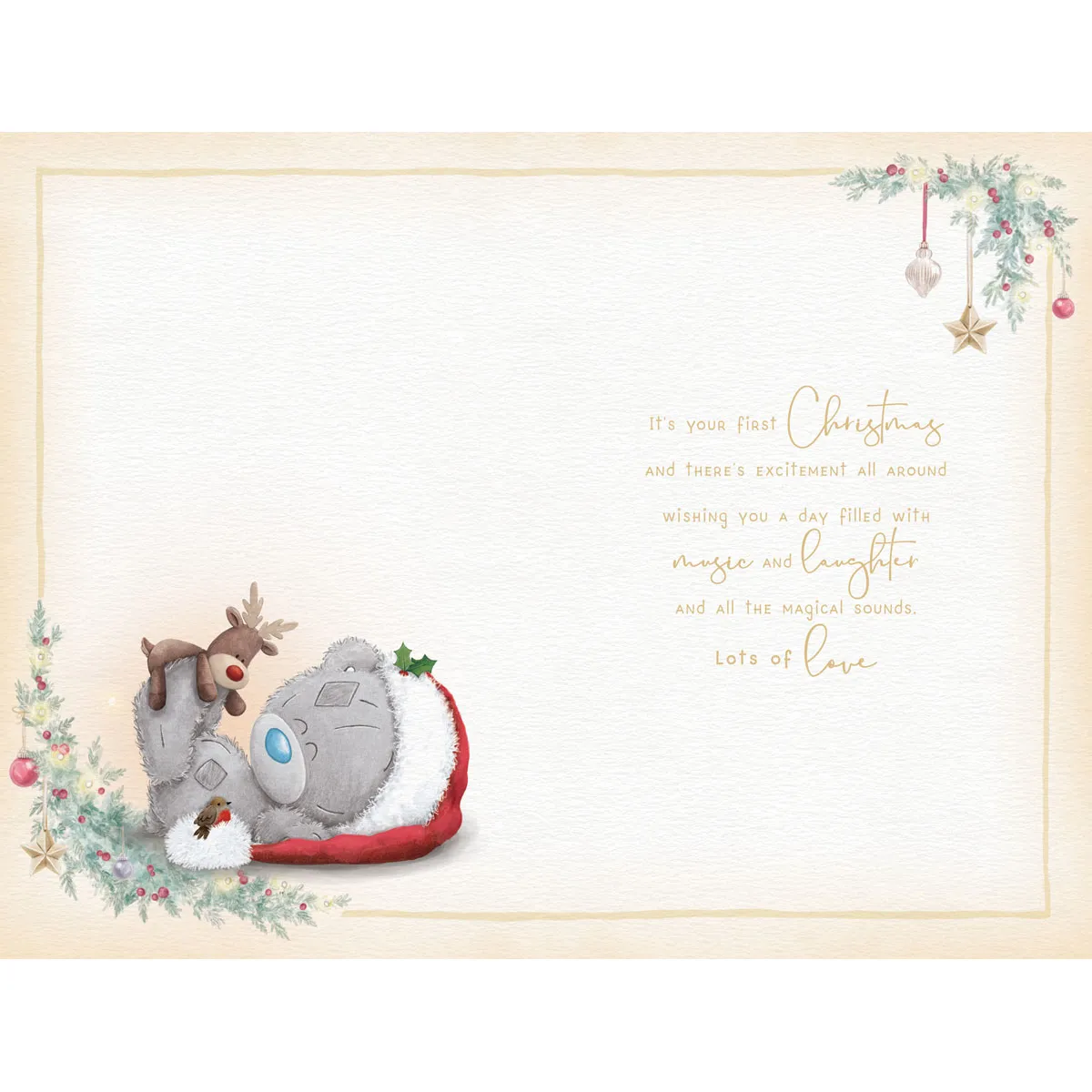 Baby's 1st Christmas Me to You Bear Christmas Card Extra Image 1