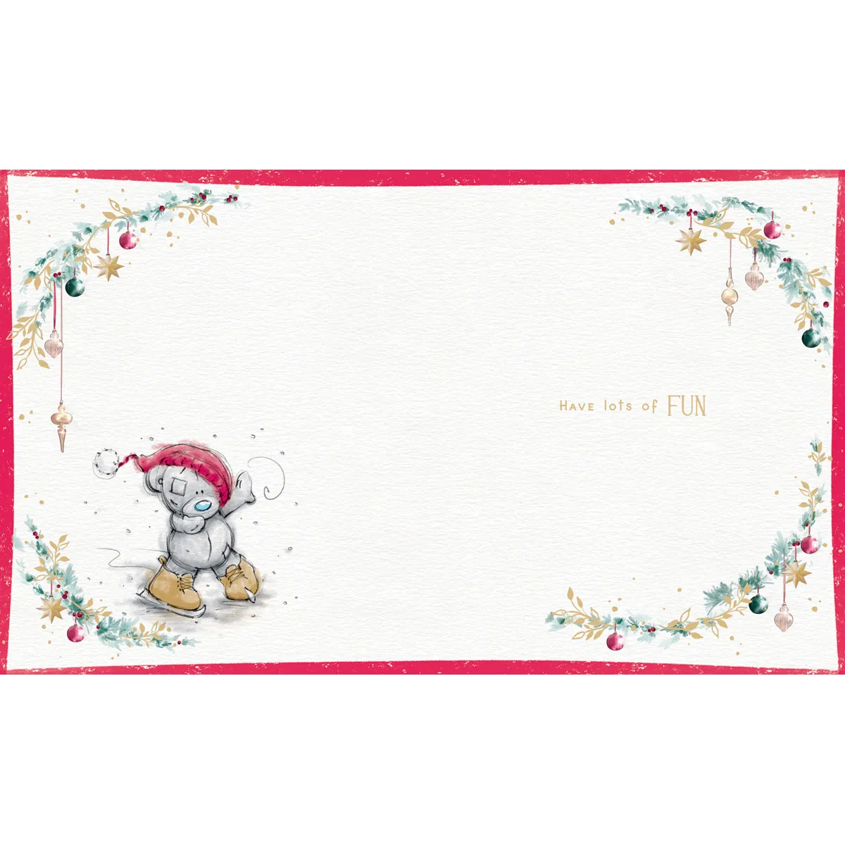 Let It Snow Sketchbook Me to You Bear Christmas Card Extra Image 1