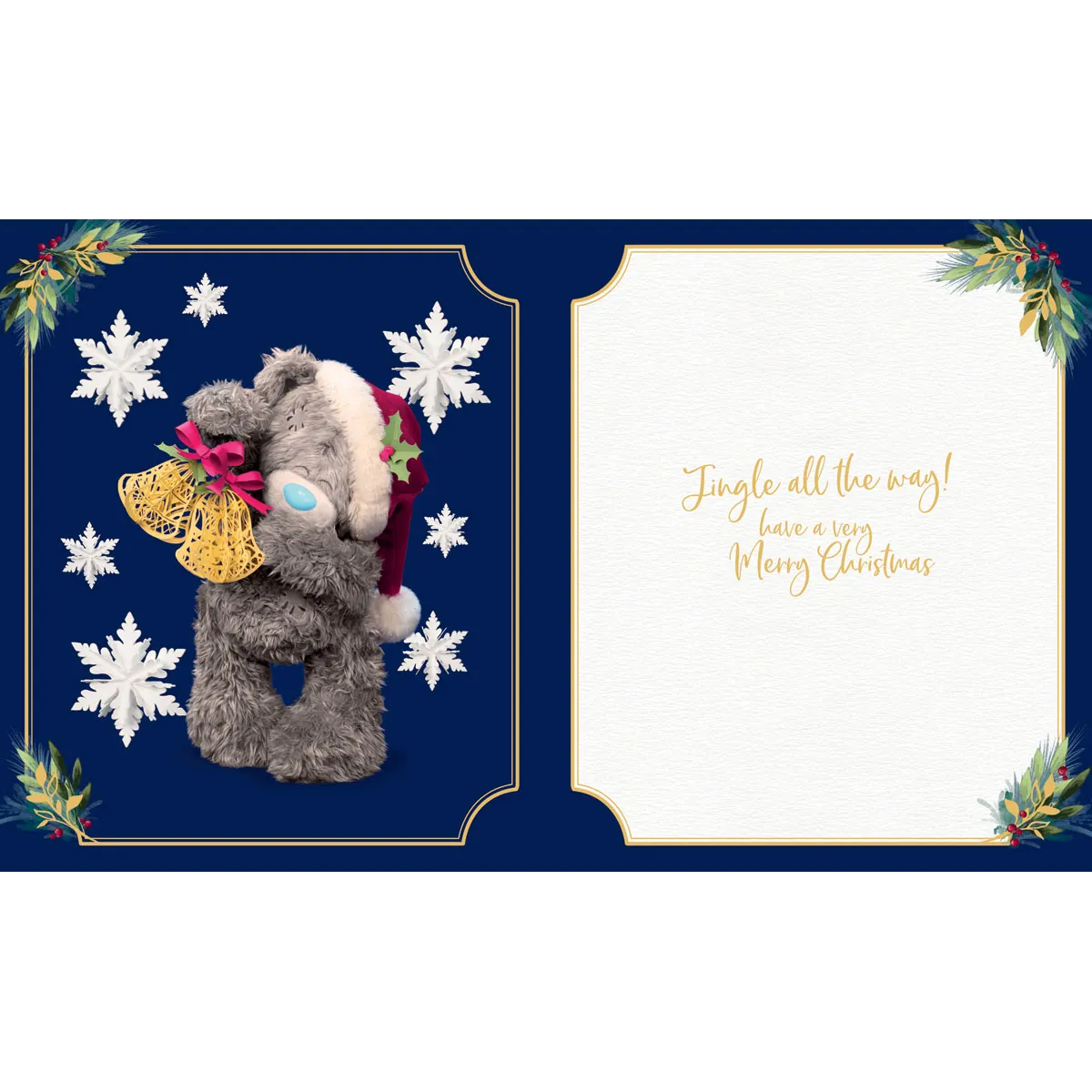 Jingle Bells Photo Finish Me to You Bear Christmas Card Extra Image 1