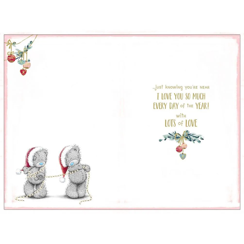 Girlfriend Verse Me to You Bear Christmas Card Extra Image 1