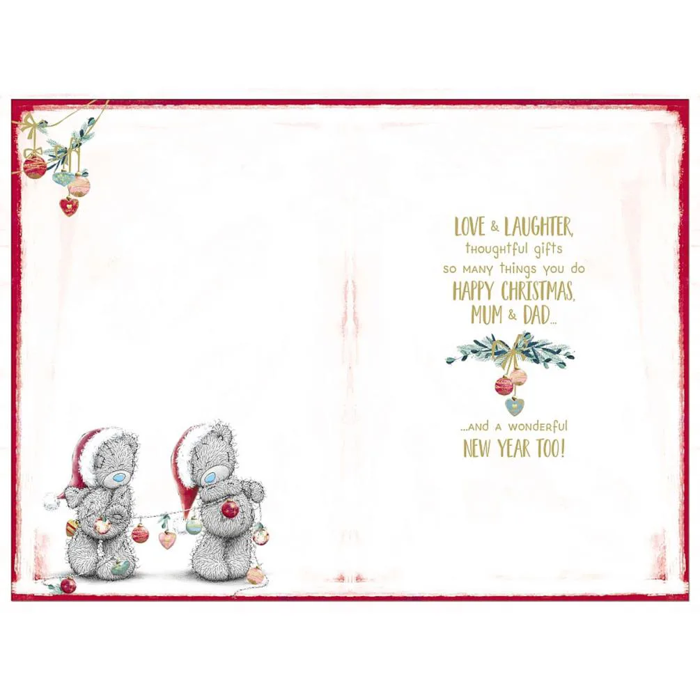 Mum & Dad Decorating Tree Me to You Bear Christmas Card Extra Image 1