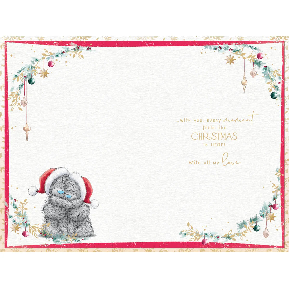 One I Love Verse Me to You Bear Christmas Card Extra Image 1