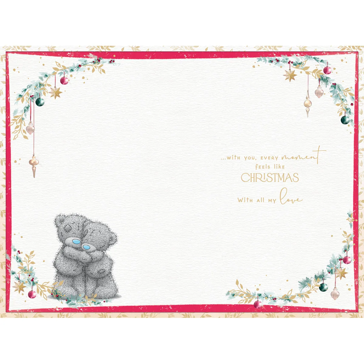 Gorgeous Boyfriend Verse Me to You Bear Christmas Card Extra Image 1