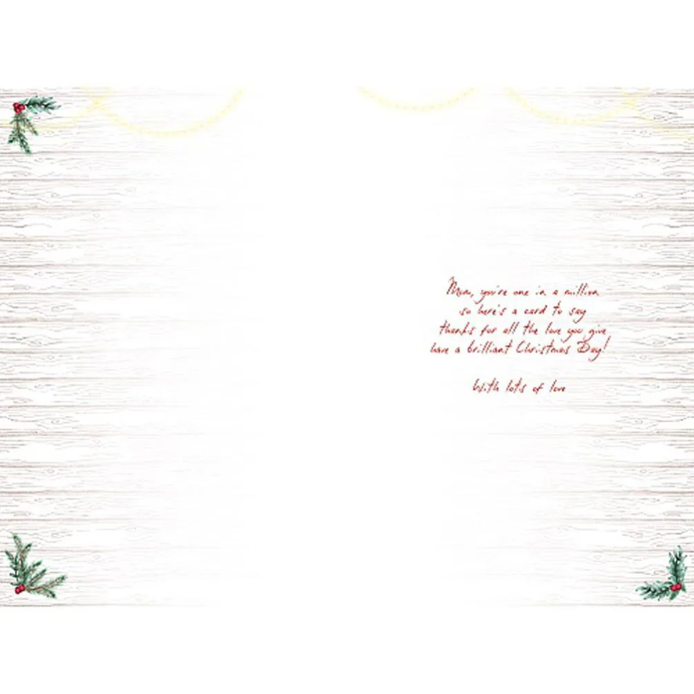 Mum Holding Cupcake Softly Drawn Me to You Bear Christmas Card Extra Image 1