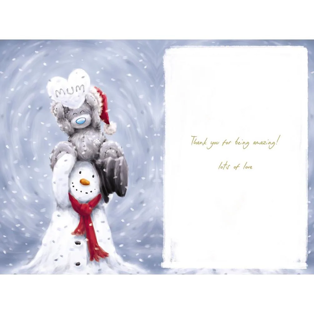 Mum Snowman Me to You Bear Christmas Card Extra Image 1