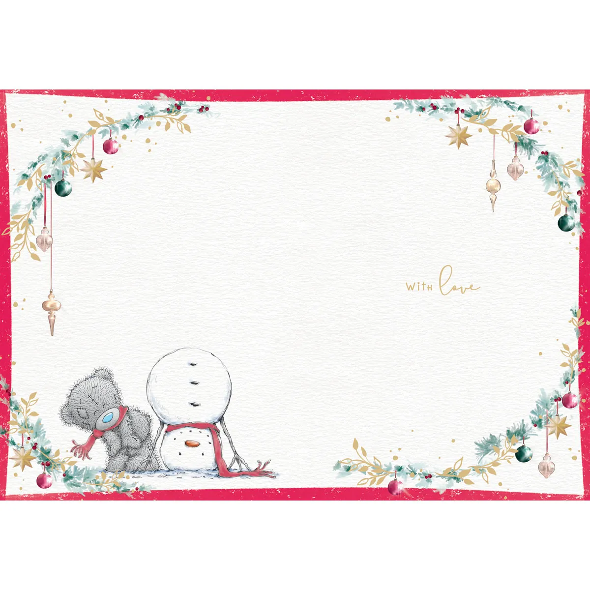 Christmas Wishes Me to You Bear Christmas Card Extra Image 1