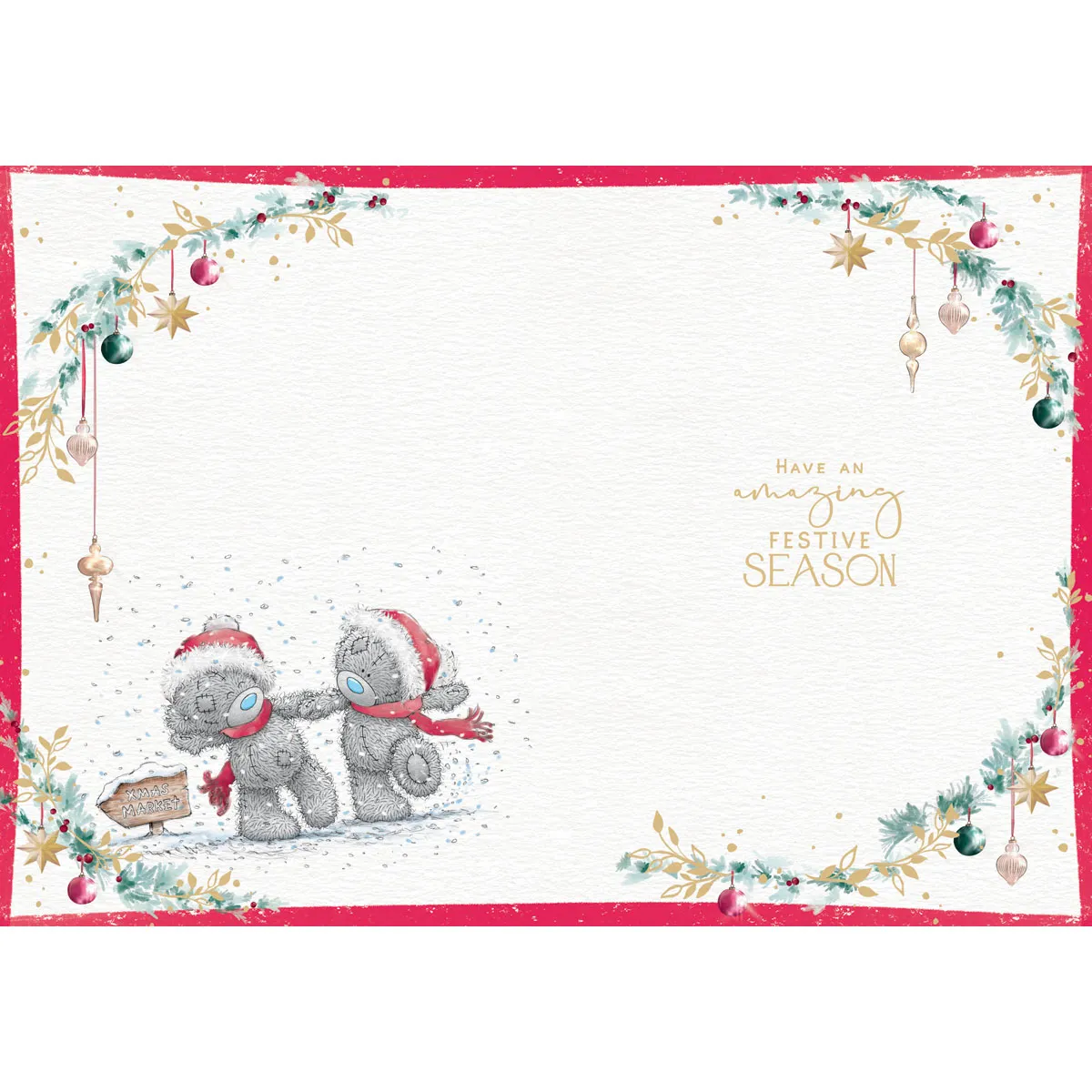 Lovely Friends Me to You Bear Christmas Card Extra Image 1