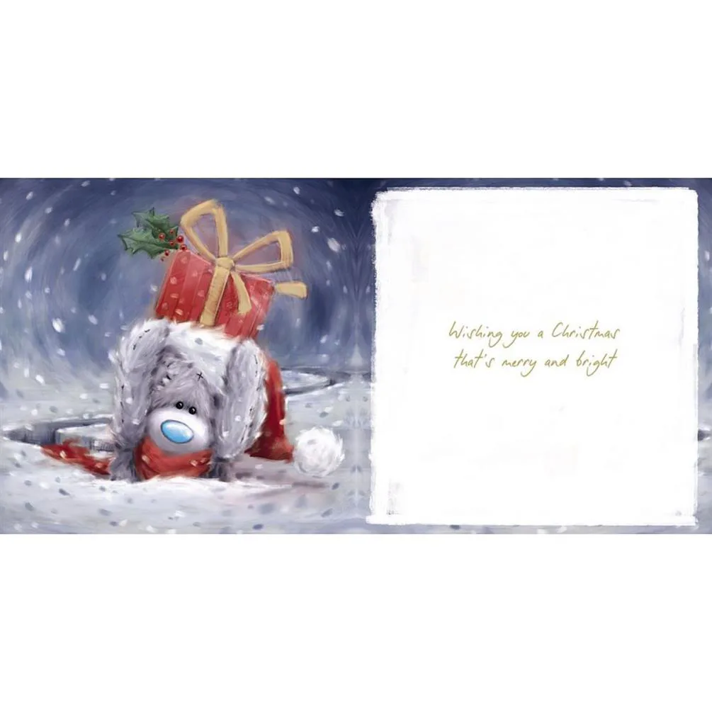 Season's Greetings Softly Drawn Me to You Bear Christmas Card Extra Image 1
