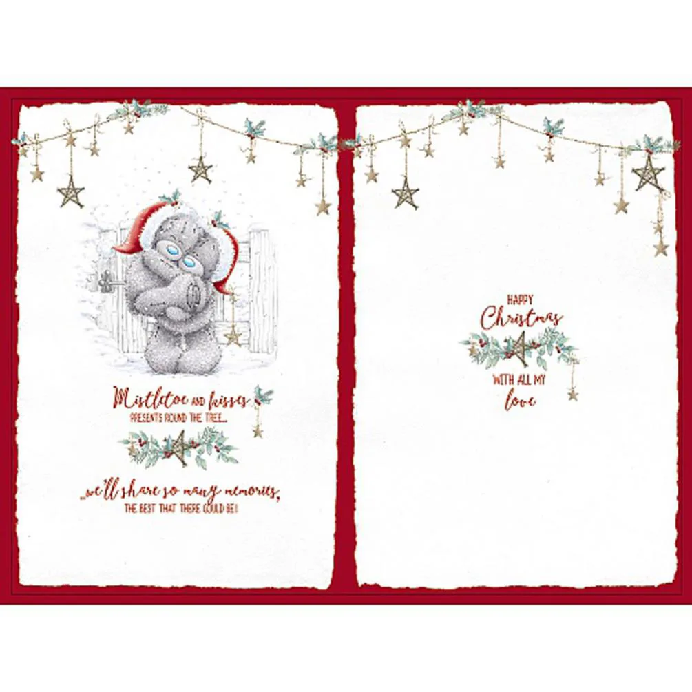 For My Fiancé Handmade Me to You Bear Christmas Card Extra Image 1