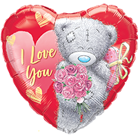 I Love You Me to You Bear Helium Balloon Bouquet
