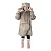 Hooded Me to You Bear Fleece Poncho