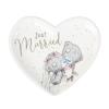 Just Married Me to You Bear Wedding Trinket Dish