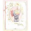 21st Birthday Me to You Bear Birthday Card