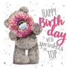 3D Holographic Holding Doughnut Me to You Bear Birthday Card