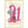 Amazing 21st Birthday Photo Finish Me to You Bear Card