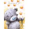 Thinking of You Softly Drawn Me to You Bear Sympathy Card