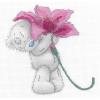 Pink Lily Me to You Bear Cross Stitch Kit