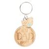 Best Dad Ever Me to You Bear Wooden Key Ring