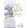 Holding Blue Heart Me to You Bear Father's Day Card