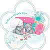 To Mum Me to You Bear Mothers Day Flower Shaped Card