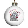 Personalised Me To You Bear Christmas Couple Bauble