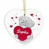 Personalised Me to You Hanging Wooden Love Heart Plaque