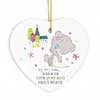 Personalised Tiny Tatty Teddy Ceramic Heart Decoration