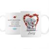 Personalised Me to You Bear Rose Heart Mug
