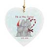 Personalised Me to You Christmas Wooden Heart Decoration