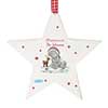 Personalised Me to You Reindeer Wooden Star Decoration