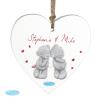Personalised Me to You Bear Couples Wooden Heart Decoration