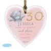 Personalised Me to You Sparkle & Shine Birthday Wooden Heart Decoration
