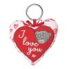 I Love You Padded Heart Me to You Bear Key Ring