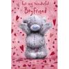 Wonderful Boyfriend Softly Drawn Me to You Bear Valentine's Day Card